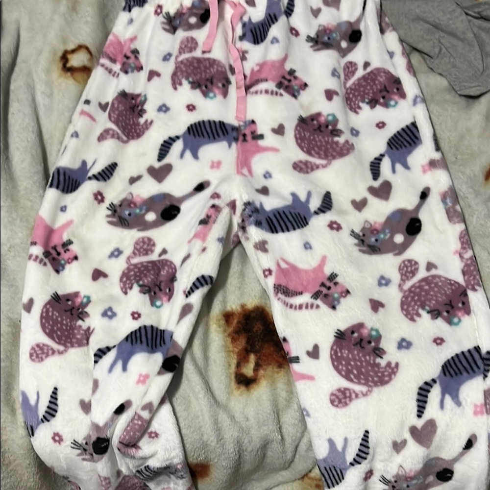 Cute Cat Print Pajama Pants